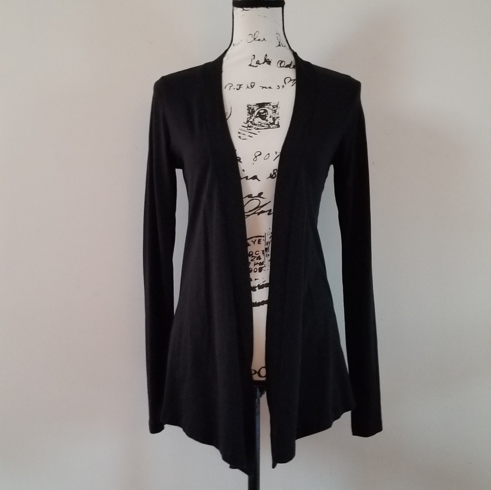 Sound & Matter Black Open Long Cardigan